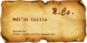 Módi Csilla névjegykártya