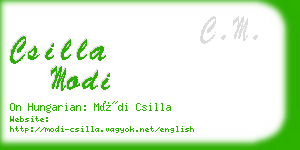 csilla modi business card